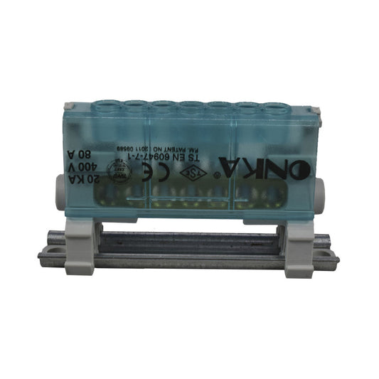 Bloque Distribución 1 x 7 Polos l 80A l Cubierta