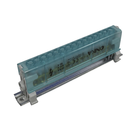 Bloque Distribución 1 x 15 Polos l 80A l Cubierta