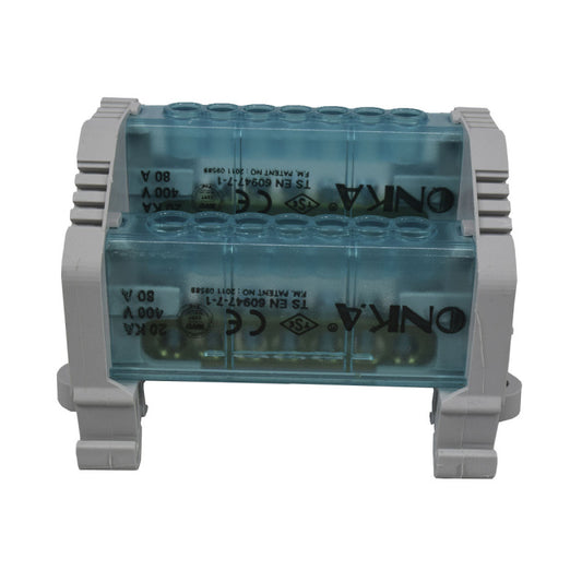 Bloque de Distribución l 2 x 7 Polos l 80A l 400V