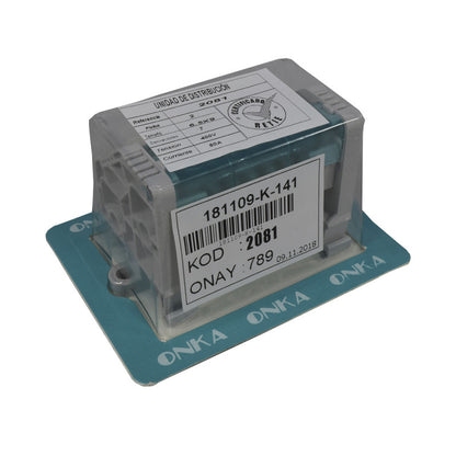 Bloque de Distribución l 2 x 7 Polos l 80A l 400V