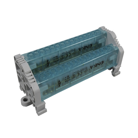 Bloque de Distribución l 2 x 15 Polos l 80A l 400V