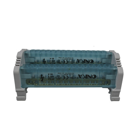 Bloque de Distribución l 2 x 15 Polos l 80A l 400V