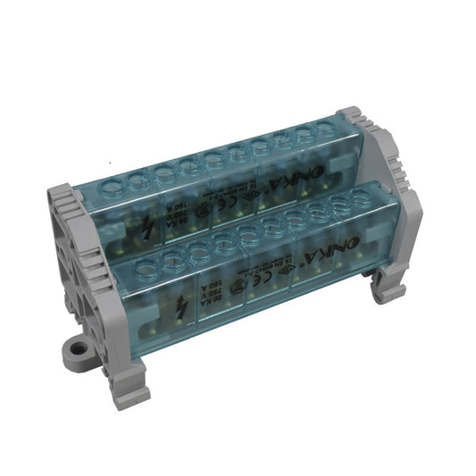 Bloque de Distribución l 2 x 10 Polos l 160A l 750V