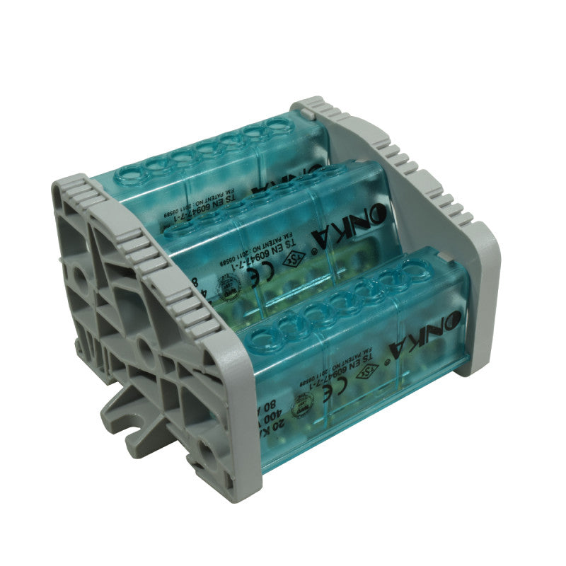 Bloque de Distribución l 3 x 7 Polos l 80A l 400V