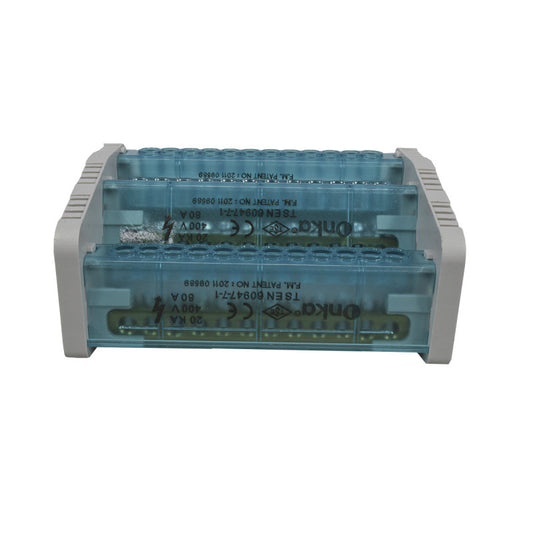Bloque de Distribución l 3 x 12 Polos l 80A l 400V
