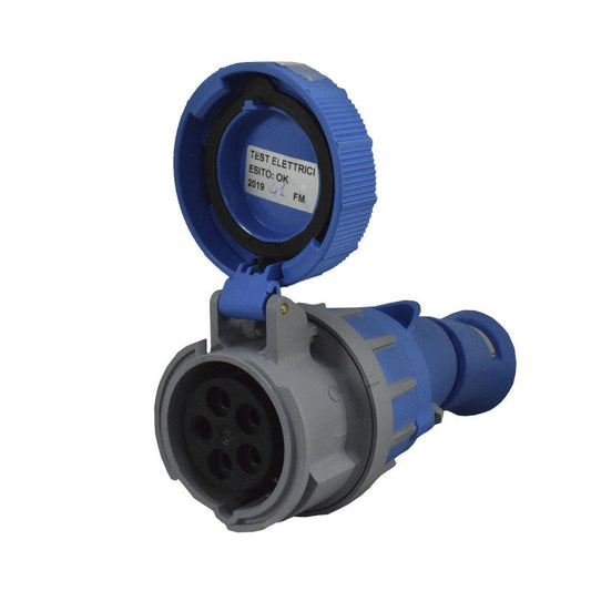 Toma Aérea Con Seccionador 16A 3P+N+T 9H IP67 230V Azul PALAZZOLI