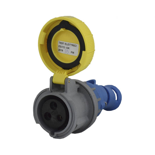 Toma Aérea Con Seccionador 32A 2P + T 4H IP67 110V Amarillo PALAZZOLI