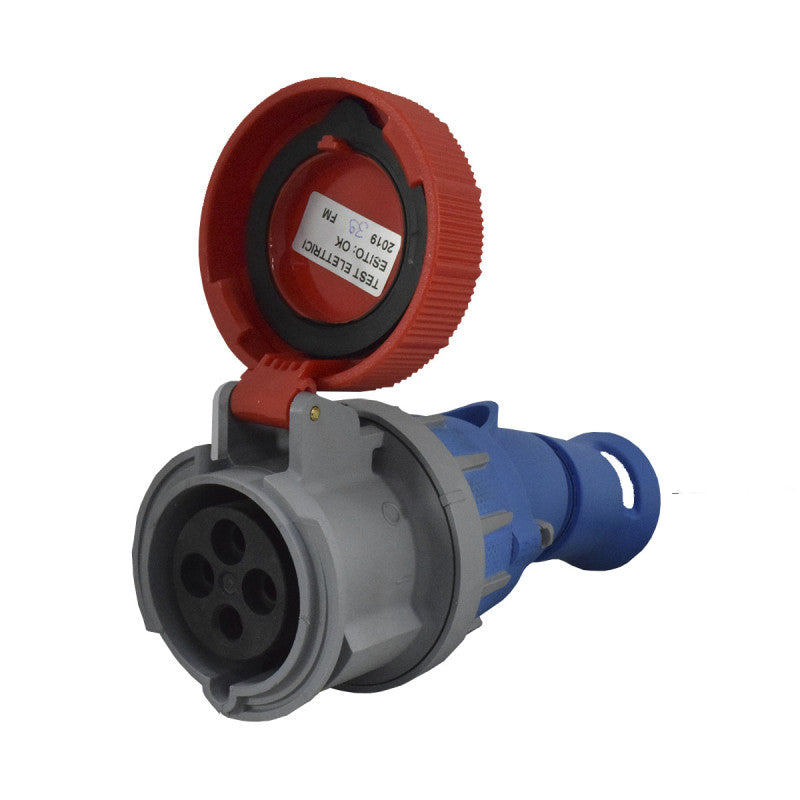 Toma Aérea Con Seccionador 32A 3P + T 6H IP67 400V Rojo PALAZZOLI