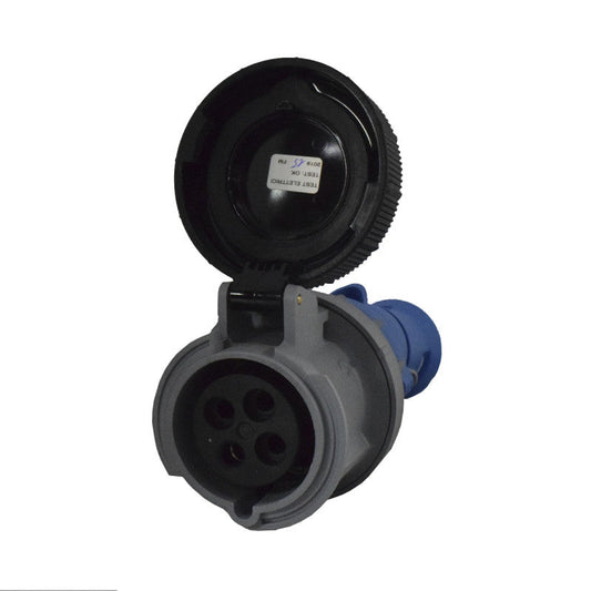 Toma Aérea Con Seccionador 32A 3P + T 7H IP67 500V Negro PALAZZOLI