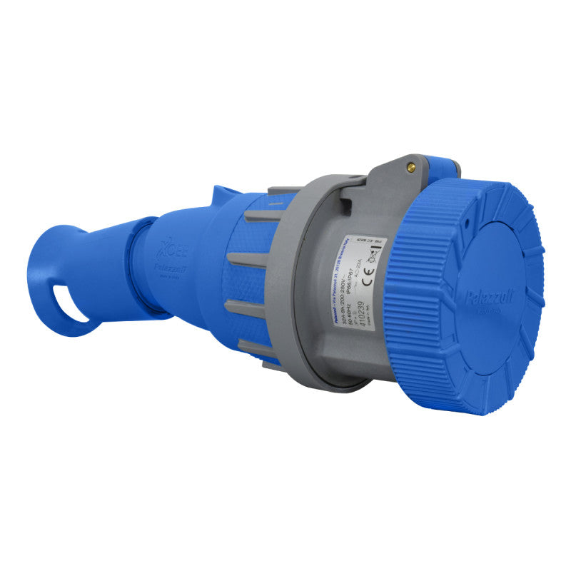 Toma Aérea Con Seccionador 32A 3P + T 9H IP67 230V Azul PALAZZOLI