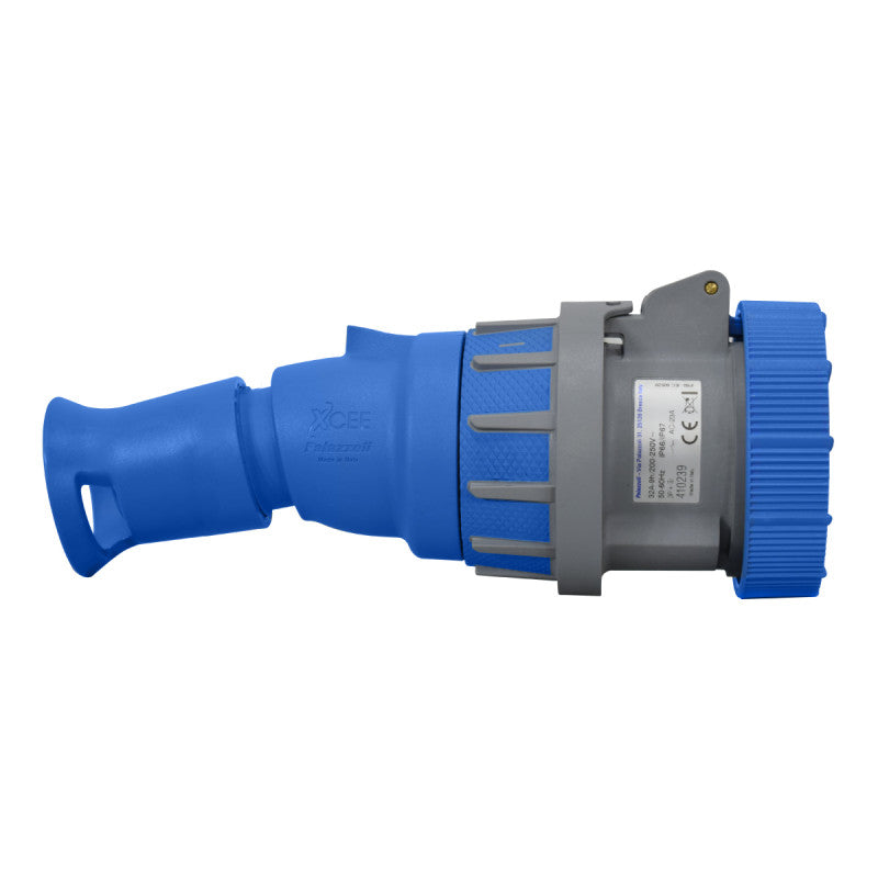 Toma Aérea Con Seccionador 32A 3P + T 9H IP67 230V Azul PALAZZOLI
