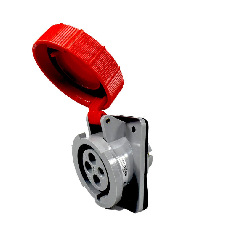 Toma Incrustar 32A 3P + T 3H IP67 400V Rojo CEE PALAZZOLI