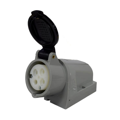 Toma Sobreponer 16A 3P + T 7H IP44 500V Negro CEE PALAZZOLI