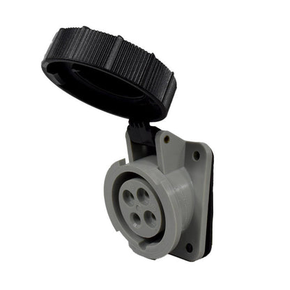 Toma Incrustar 16A 3P + T 7H IP67 500V Negro CEE PALAZZOLI