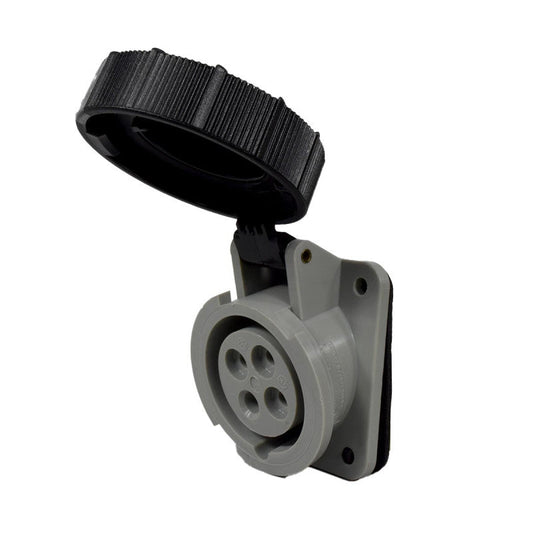 Toma Incrustar 16A 3P + T 7H IP67 500V Negro CEE PALAZZOLI