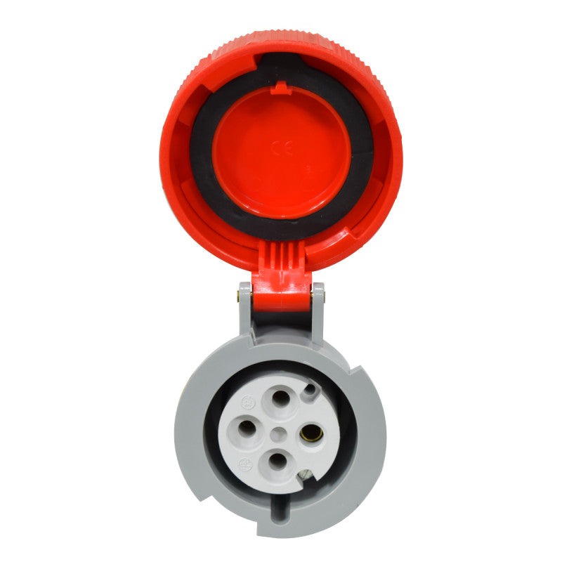 Toma Aérea 32A 3P + T 3H IP67 400V Rojo CEE PALAZZOLI