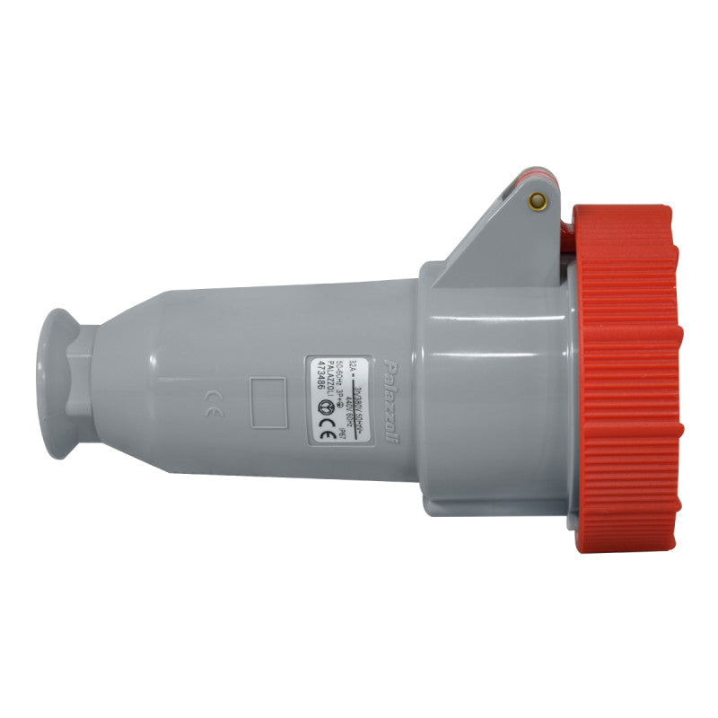 Toma Aérea 32A 3P + T 3H IP67 400V Rojo CEE PALAZZOLI