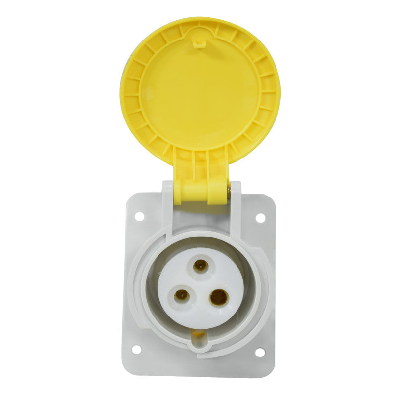 Toma Incrustar 16A 2P + T 4H IP44 130V Amarillo TOPTER PALAZZOLI