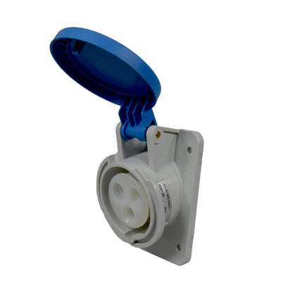 Toma Incrustar 16A 2P + T 6H IP44 250V Azul TOPTER PALAZZOLI