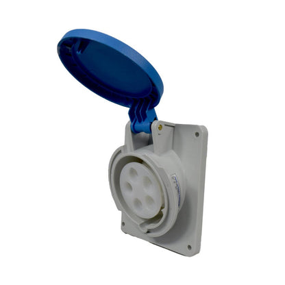 Toma Incrustar 16A 3P+N+T 9H IP44 250V Azul TOPTER PALAZZOLI