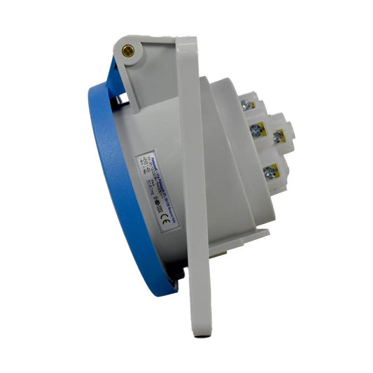 Toma Incrustar 16A 3P+N+T 9H IP44 250V Azul TOPTER PALAZZOLI