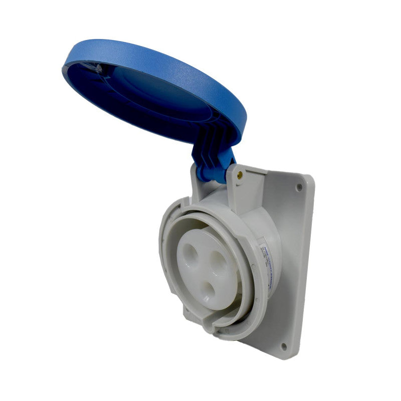 Toma Incrustar 32A 2P + T 6H IP44 250V Azul TOPTER PALAZZOLI