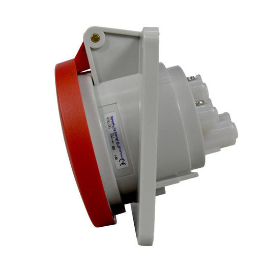 Toma Incrustar 32A 3P + T 6H IP44 415V Rojo TOPTER PALAZZOLI