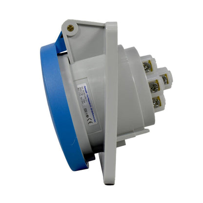 Toma Incrustar 32A 3P + T 9H IP44 250V Azul TOPTER PALAZZOLI