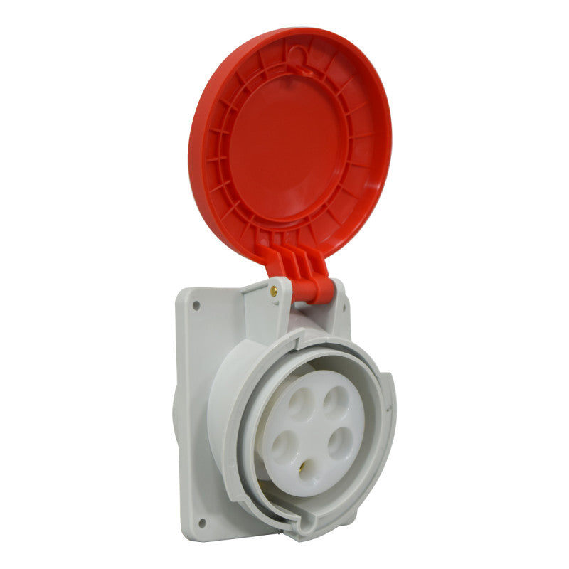 Toma Incrustar 32A 3P+N+T 6H IP44 415V Rojo TOPTER PALAZZOLI