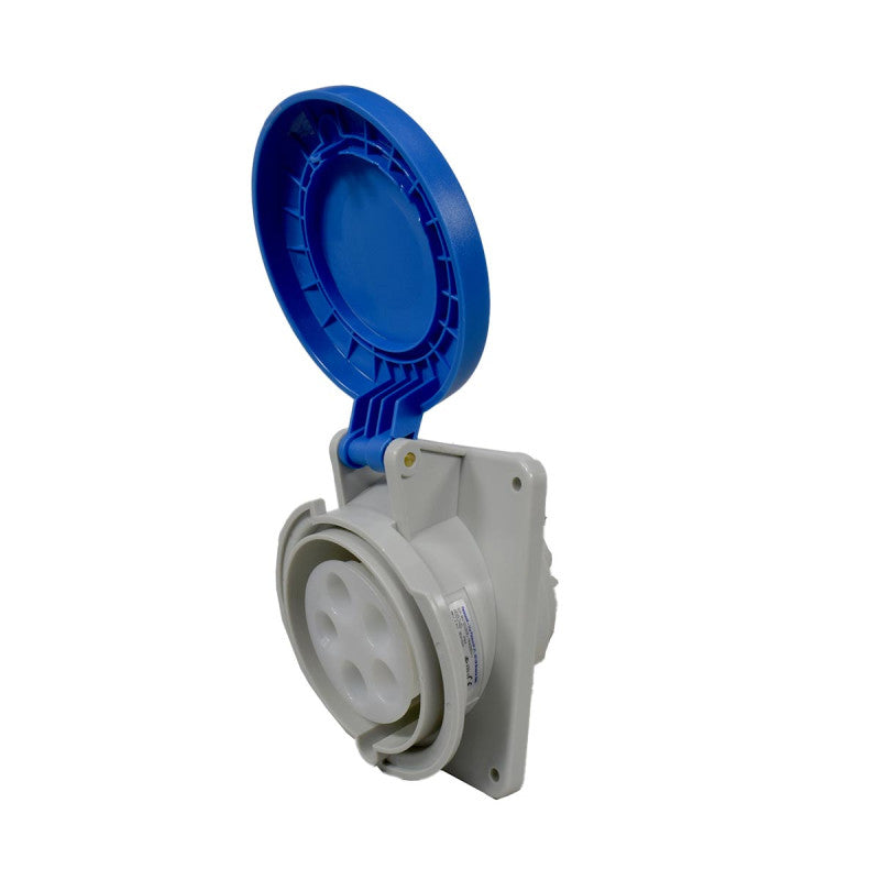 Toma Incrustar 32A 3P+N+T 9H IP44 250V Azul TOPTER PALAZZOLI