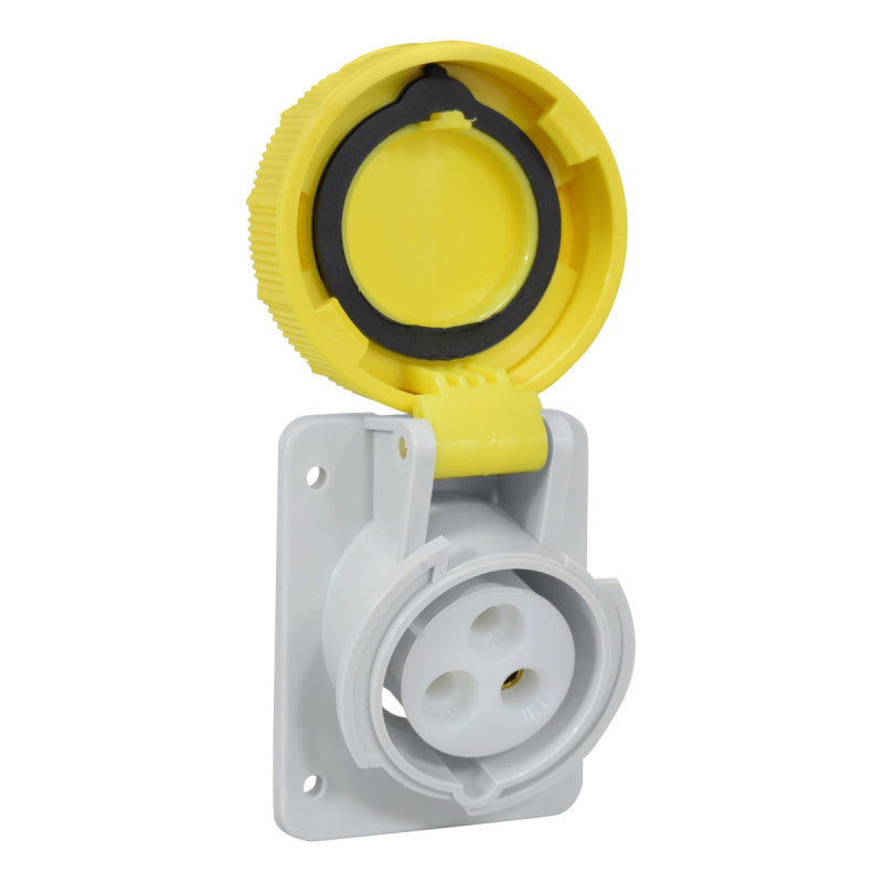 Toma Incrustar 16A 2P + T 4H IP67 130V Amarillo TOPTER PALAZZOLI