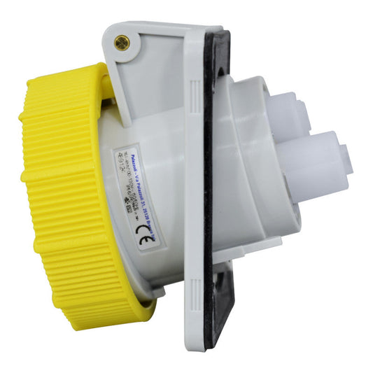 Toma Incrustar 16A 2P + T 4H IP67 130V Amarillo TOPTER PALAZZOLI