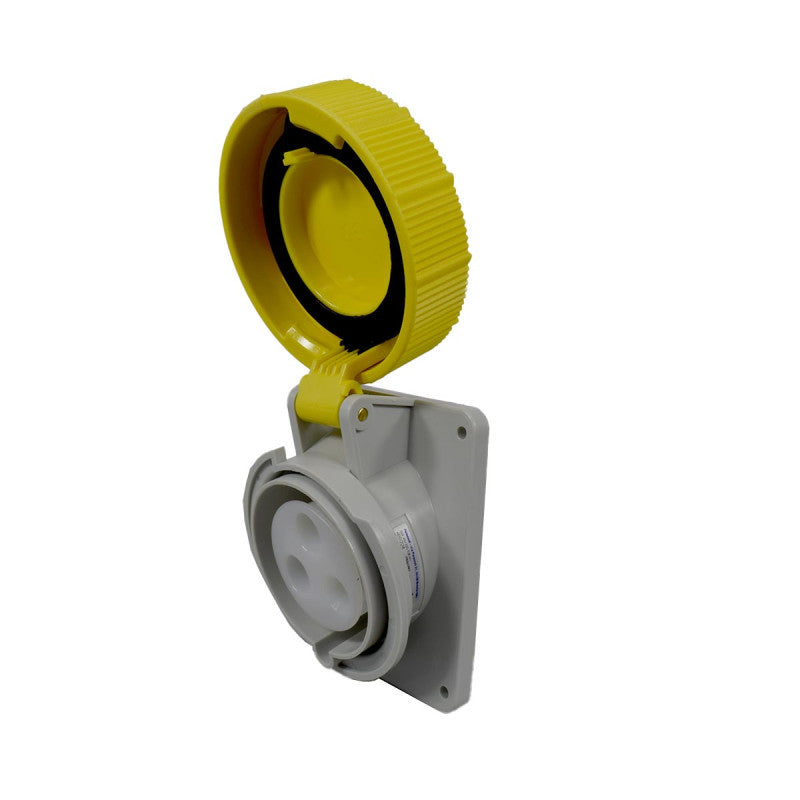 Toma Incrustar 32A 2P + T 4H IP67 130V Amarillo TOPTER PALAZZOLI