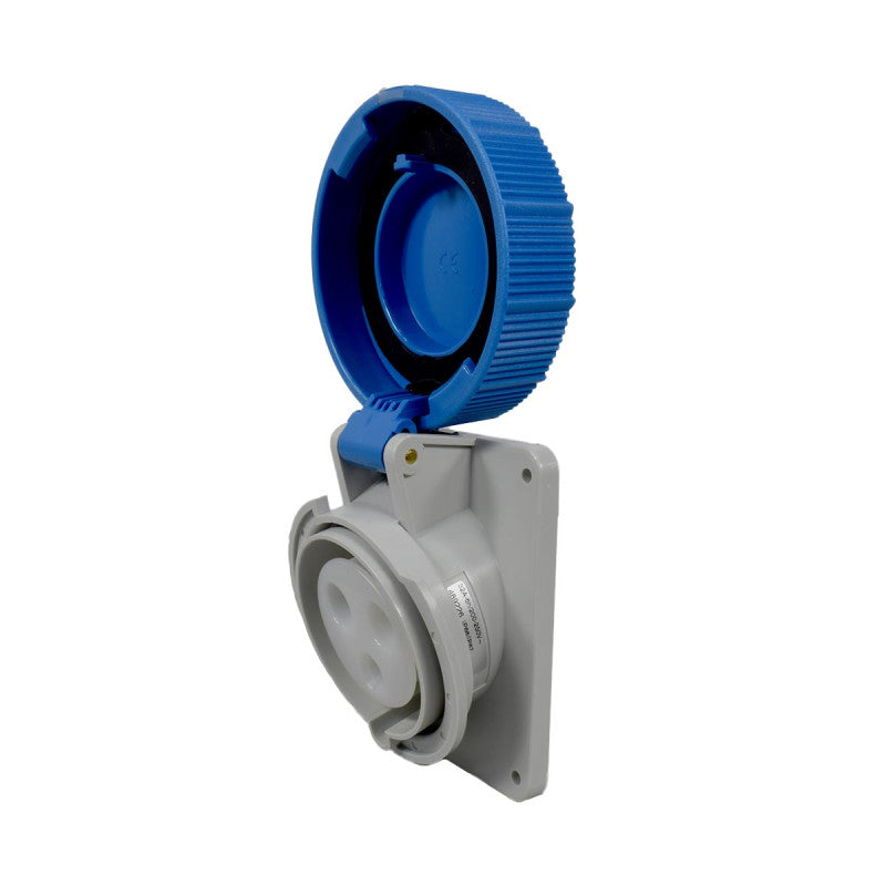 Toma Incrustar 32A 2P + T 6H IP67 250V Azul TOPTER PALAZZOLI