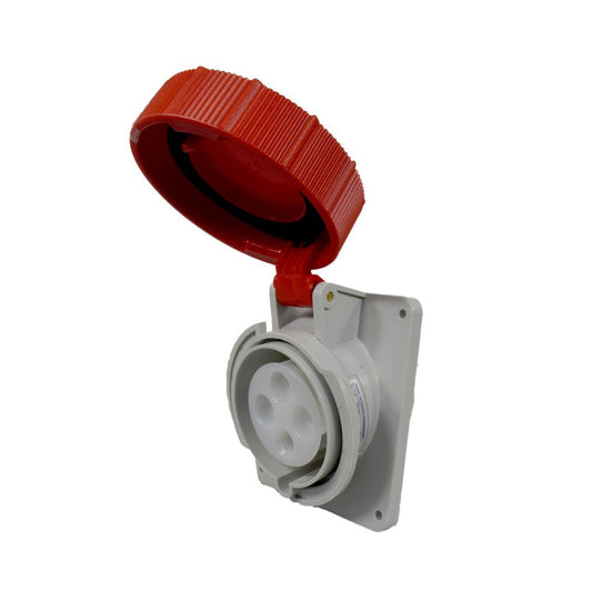 Toma Incrustar 32A 3P + T 6H IP67 415V Rojo TOPTER PALAZZOLI