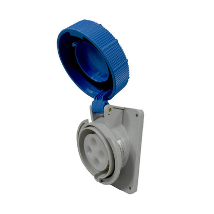 Toma Incrustar 32A 3P + T 9H IP67 250V Azul TOPTER PALAZZOLI