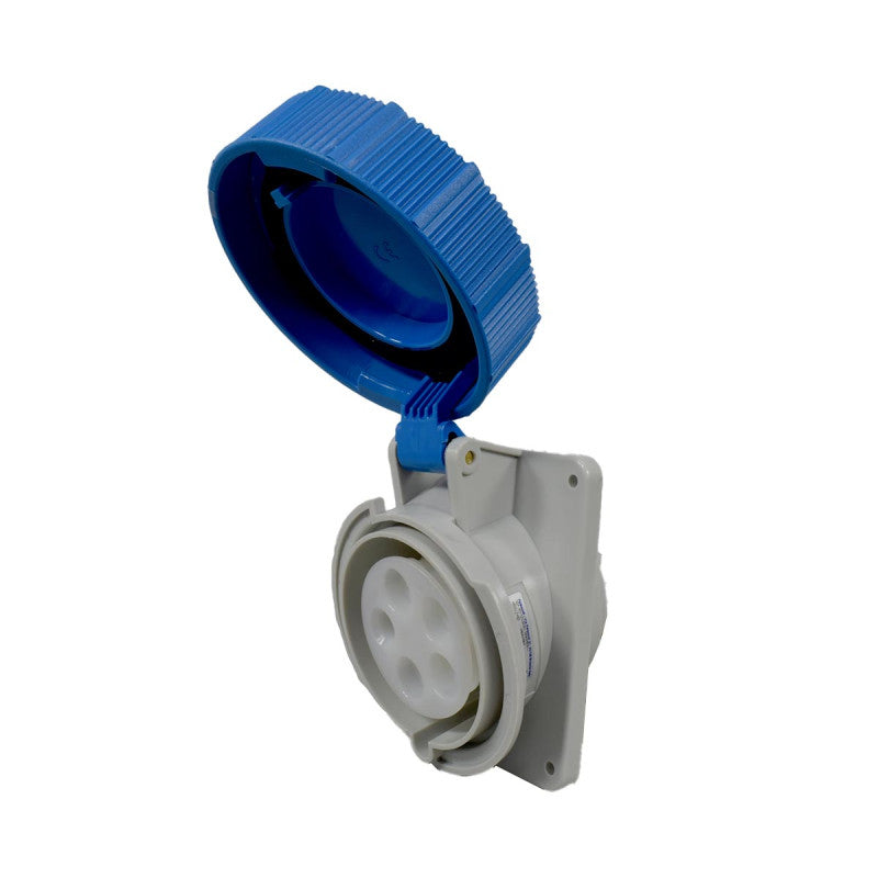 Toma Incrustar 32A 3P+N+T 9H IP67 250V Azul TOPTER PALAZZOLI