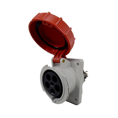 Toma Incrustar 63A 3P+N+T 6H IP67 415V Rojo TOPTER PALAZZOLI