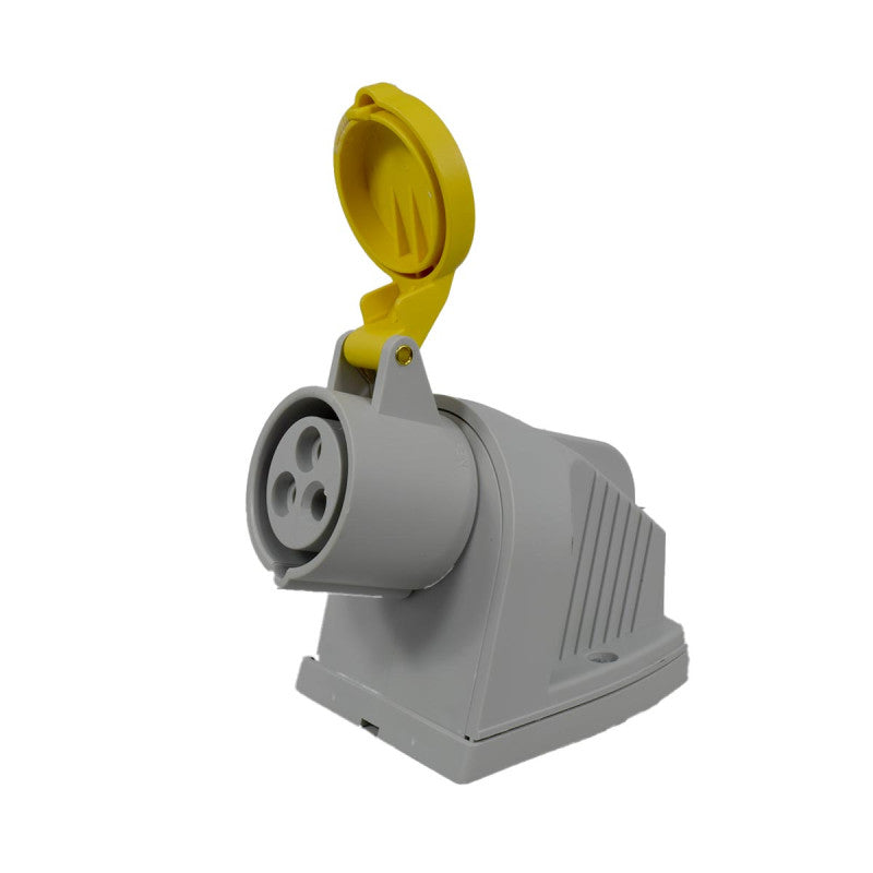 Toma Sobreponer 16A 2P + T 4H IP44 130V Amarillo TOPTER PALAZZOLI