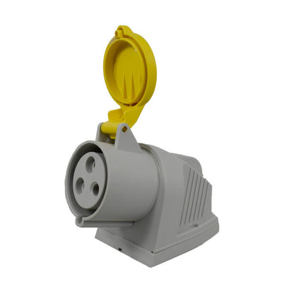 Toma Sobreponer 32A 2P + T 4H IP44 130V Amarillo TOPTER PALAZZOLI