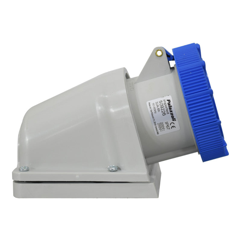 Toma Sobreponer 32A 2P + T 4H IP67 130V Amarillo TOPTER PALAZZOLI