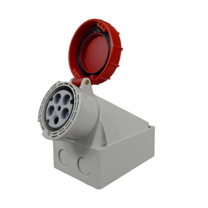 Toma Sobreponer 63A 3P+N+T 6H IP67 415V Rojo TOPTER PALAZZOLI