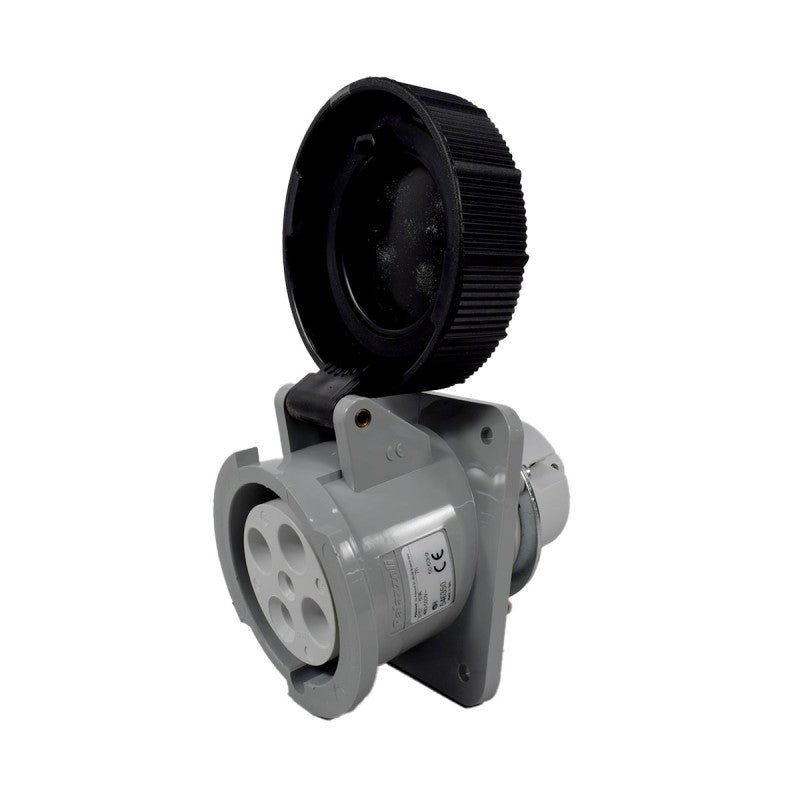 Toma Incrustar 63A 3P + T 7H IP67 500V Negro CEE PALAZZOLI