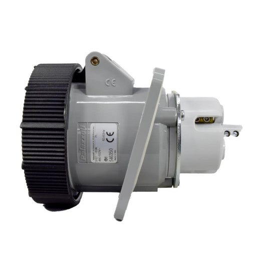 Toma Incrustar 63A 3P + T 7H IP67 500V Negro CEE PALAZZOLI