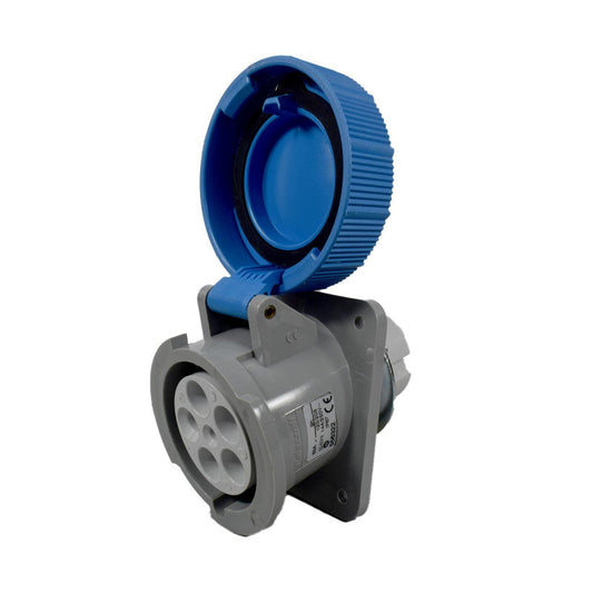 Toma Incrustar 63A 3P+N+T 9H IP67 250V Azul CEE PALAZZOLI