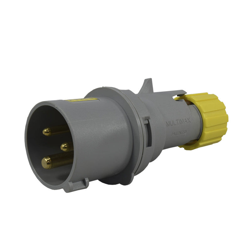 Clavija 16A 2P + T 4H IP44 130V Amarillo MULTIMAX PALAZZOLI