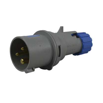 Clavija 16A 2P + T 6H IP44 250V Azul MULTIMAX PALAZZOLI