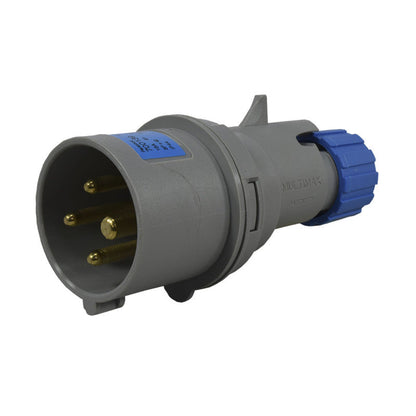 Clavija 16A 3P + T 9H IP44 250V Azul MULTIMAX PALAZZOLI