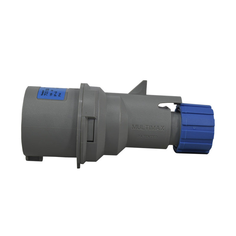 Clavija 16A 3P + T 9H IP44 250V Azul MULTIMAX PALAZZOLI
