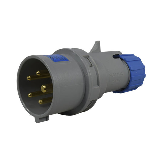 Clavija 16A 3P+N+T 9H IP44 250V Azul MULTIMAX PALAZZOLI